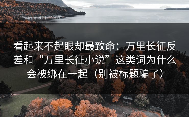 看起来不起眼却最致命：万里长征反差和“万里长征小说”这类词为什么会被绑在一起（别被标题骗了）