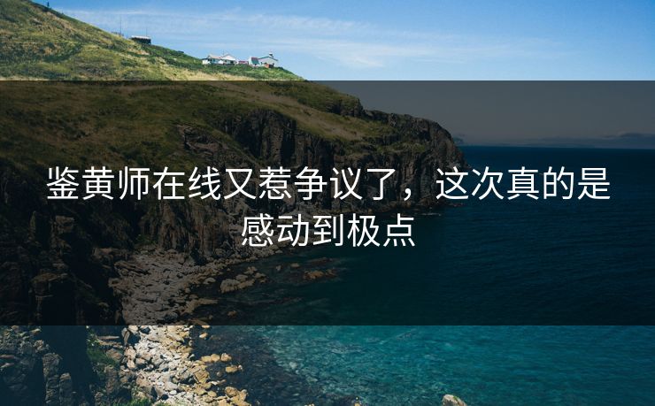 鉴黄师在线又惹争议了，这次真的是感动到极点