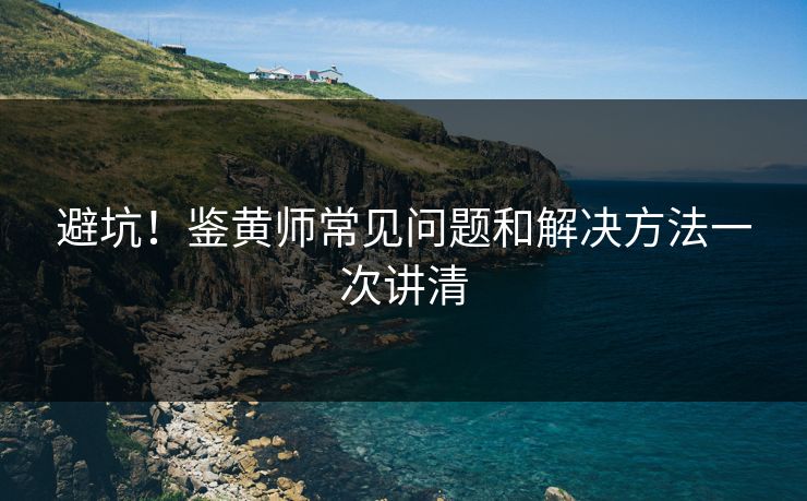 避坑！鉴黄师常见问题和解决方法一次讲清