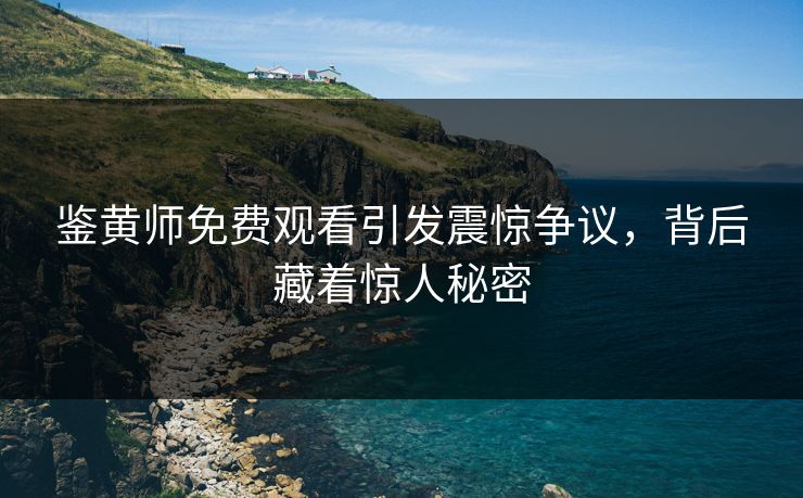 鉴黄师免费观看引发震惊争议，背后藏着惊人秘密