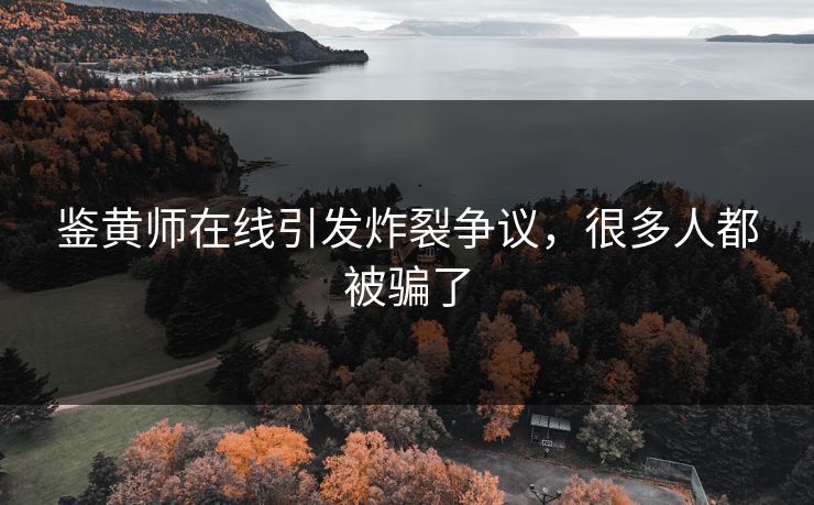 鉴黄师在线引发炸裂争议，很多人都被骗了
