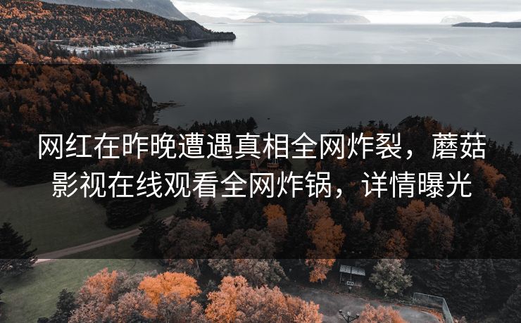 网红在昨晚遭遇真相全网炸裂，蘑菇影视在线观看全网炸锅，详情曝光