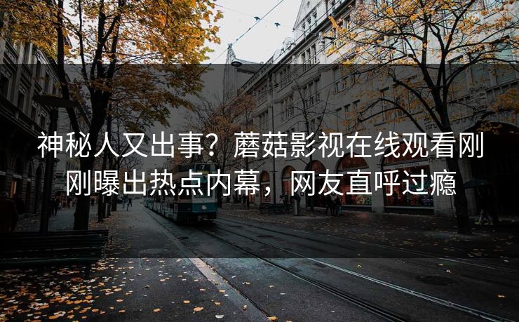 神秘人又出事？蘑菇影视在线观看刚刚曝出热点内幕，网友直呼过瘾