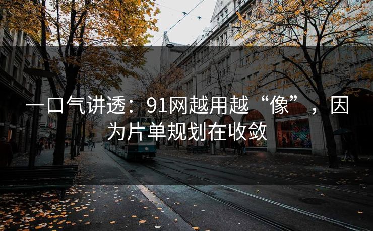 一口气讲透：91网越用越“像”，因为片单规划在收敛
